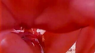 Blonde sits on brunettes face so she can lick her twat