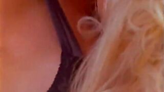 Blonde sits on brunettes face so she can lick her twat
