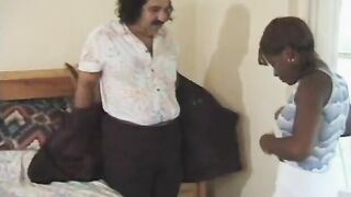 Ron Jeremy fucks tight black butt at home
