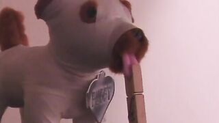 Panty hose wearing hoe loves feather duster tickling
