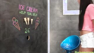 The chick get a taste for ice cream but get
