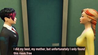 Milf has to share the bed with her son at