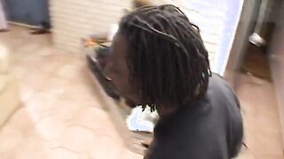 Blonde cutie really gangbanged with ebony cocks