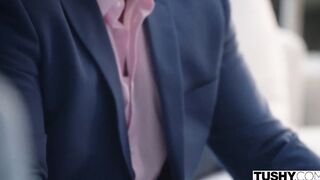 TUSHY Anal-curious slim Blonde Madison seduces mature man