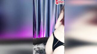 Masked Thai sluts masturbates