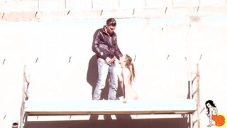 Irresistible dark haired teens having hardcore sodomy public