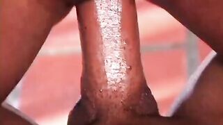 Ebony Girl is licked and banged! by a goddess dick bro inside a room