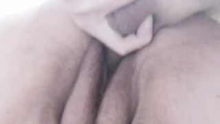 screwed a fat woman inside the snatch close-up and cum inside it #2