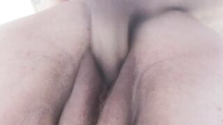 screwed a fat woman inside the snatch close-up and cum inside it #2