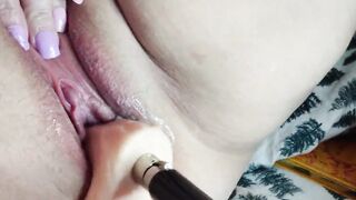 Fucking Machine inside My Creamy Cunt