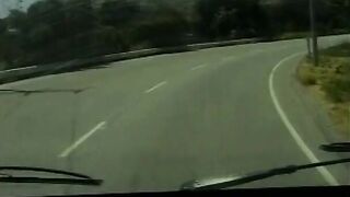 2 hitchhiking blonde honeys share studs penis