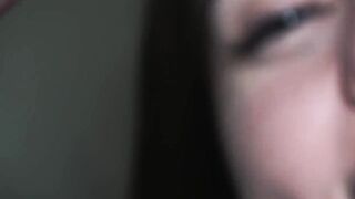 This turned on women licks my penis like a lollipo so