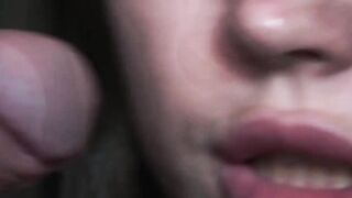 This turned on women licks my penis like a lollipo so