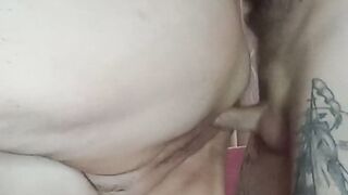 banged my wifey doggy style and finished inside her snatch #2