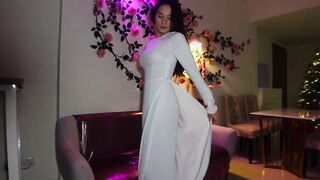 Stunning oriental sluts teases with her body
