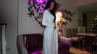 Stunning oriental sluts teases with her body