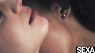3 beauty lesbians eat twat inside an orgasmic interracial 3some