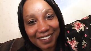 Bubble ass african hoe takes rough pounding on the sofa