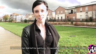 Short hair dark hair takes a bbcs into her asshole