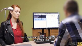 LOAN4K. Big Tit redheaded cougar has sex with a hung bro