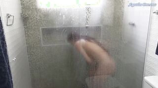Check out my step sister masturbating at the shower!