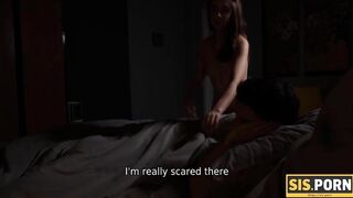 SISPORN. Caring bro helps stepsis forget about nightmare using his