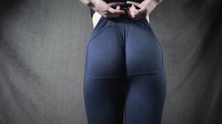 Fitness Butt Inside Tight Pants Bondage