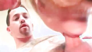 Babes with 4 men inside Cutie penis-sucking off and fucking action