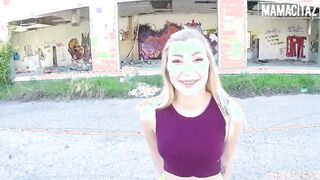 MAMACITAZ - Huge Butt 18 Takes Long Dick Inside Outdoor