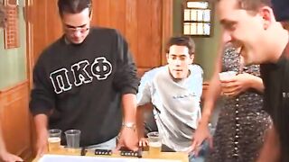 The school girl is on the table and getting her twat eaten