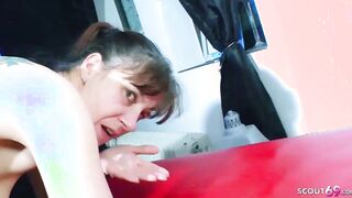 German Amateur Swinger Jizzed Gang Bang with three Bae MILFs