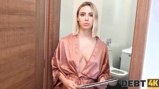 DEBT4k. Beauty doesnt pay cash and lets the hung dude