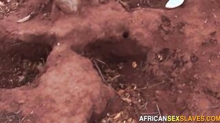 Ebony african ebony women dominated into public hardcore nailed