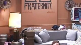 Lusty Sindee gets boned rough on couch by 2 men