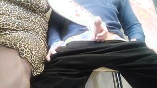 MILF fingers my dick three