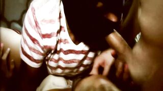 Vicky Wilfing jizzed Gang Bang into Deutschland teil two.