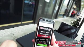 Milf Hunter lets huge-breasts Mia Blow suck his rod &