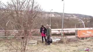 Ugly Grandpa Public Sex with Adorable College Girl for Money