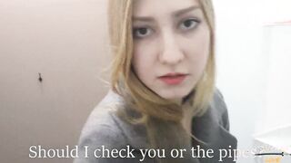 Neighbors's Ex-Wife inside Babe Panties Checked The Leak and My