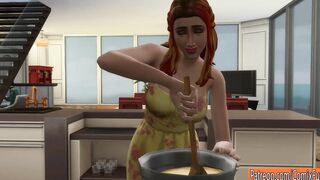 Son Fucks Blonde Milf After They Had Dinner Together