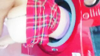my wifey gets stuck inside the washer machine, and have sex