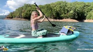 Vulgar Blonde Hiker gets Jizzed Cunt at Camp - Molly