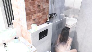 2 real orgasms inside the shower before bedtime