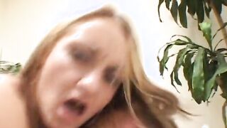 Hot blonde gets her young twat and booty fuck
