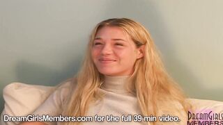 Tall Blonde Gets Naked Naked Into Her First Ever Tape