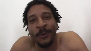 White tight pussy was drilled rough by 3 ebony poles