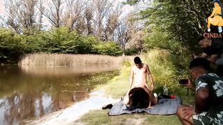 Behind the scenes filming on the river with Cinday01
