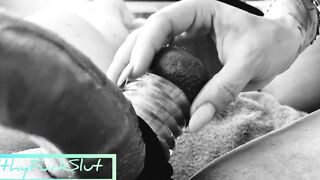 Ebony & White Ball Stretching HEAD & Reverse Cow chick pov