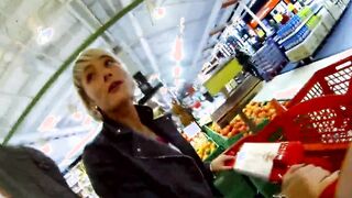 Blond snatch cucumber nailed and anal penis into kitchen