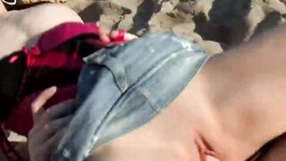 Drink my rough penis Terry fucks hot on the beach